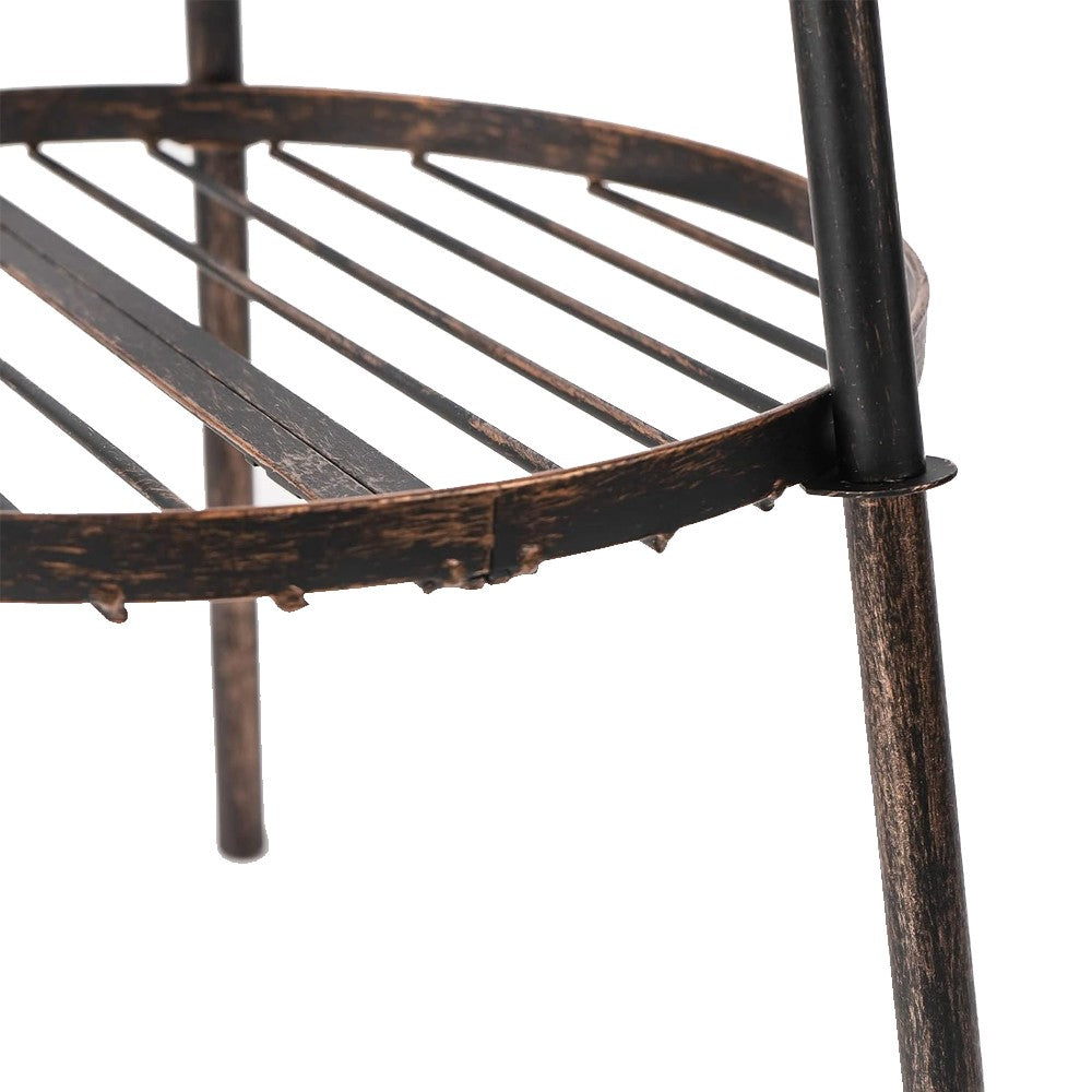 Outdoor Solar Light with Plant Stand Metal Tripod Floor Lamp