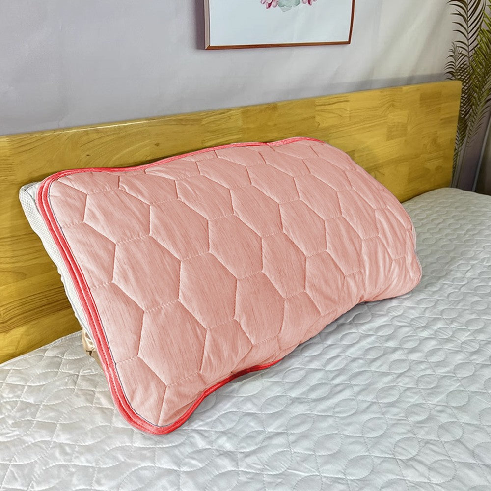 1Pc 65x45cm Summer Cooling Pillow Pad Pillow Cover - Pink