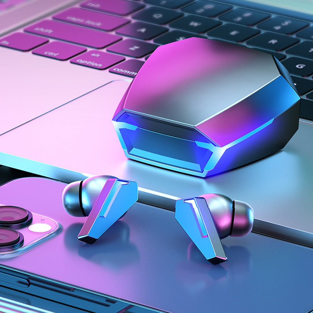 Wireless Bluetooth Gaming Earphones In-Ear Headset with Breathing Light - Black