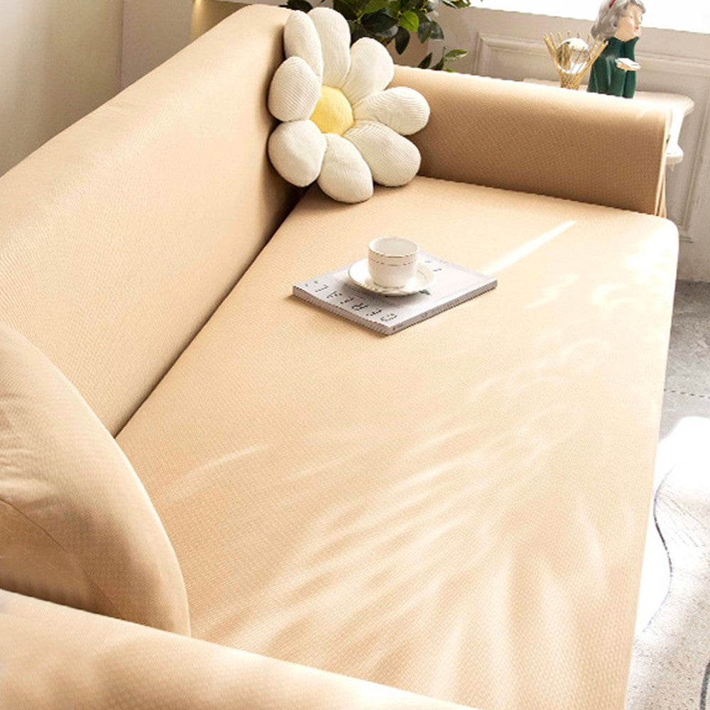 For 1-Seater Summer Cooling Stretch Sofa Cover Slipcover Couch Cover - Camel