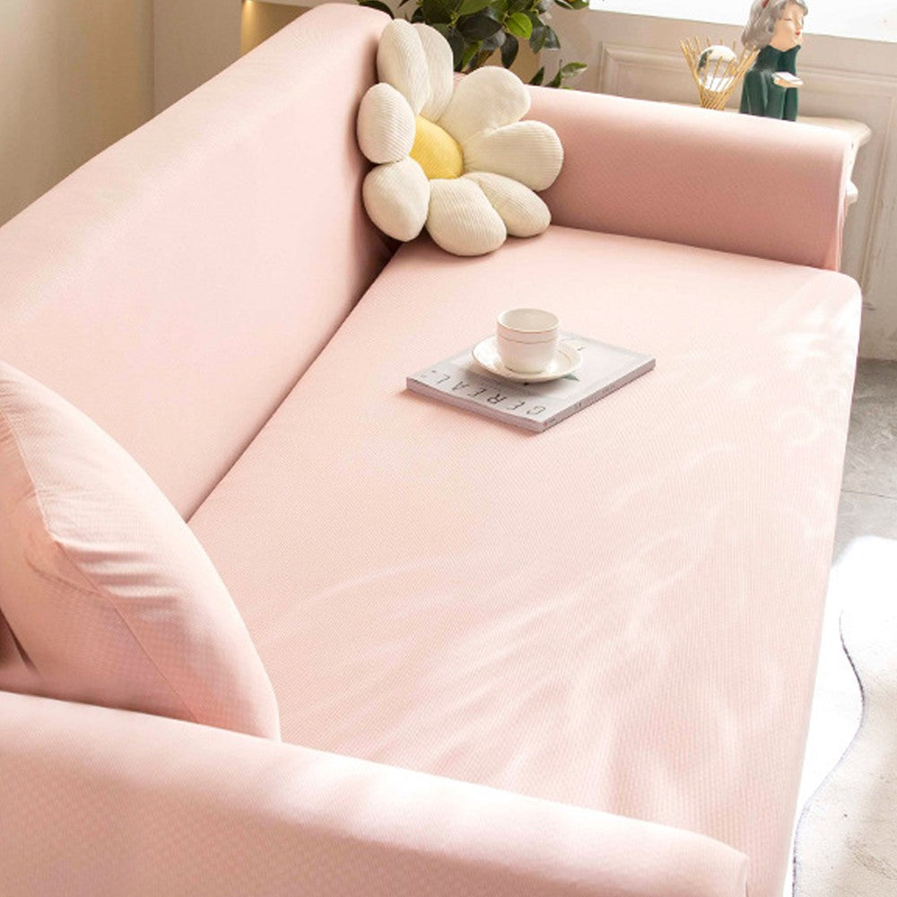 For 3-Seater Summer Cooling Stretch Sofa Cover Slipcover Couch Cover - Pink