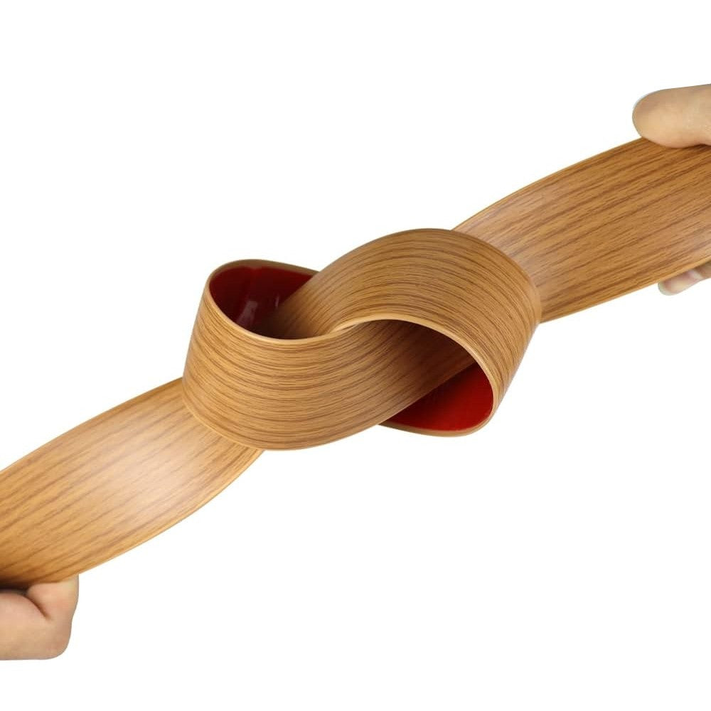 2Pcs 1M Self Adhesive Wood Grain Floor Transition Strip Divider Strip - Brown
