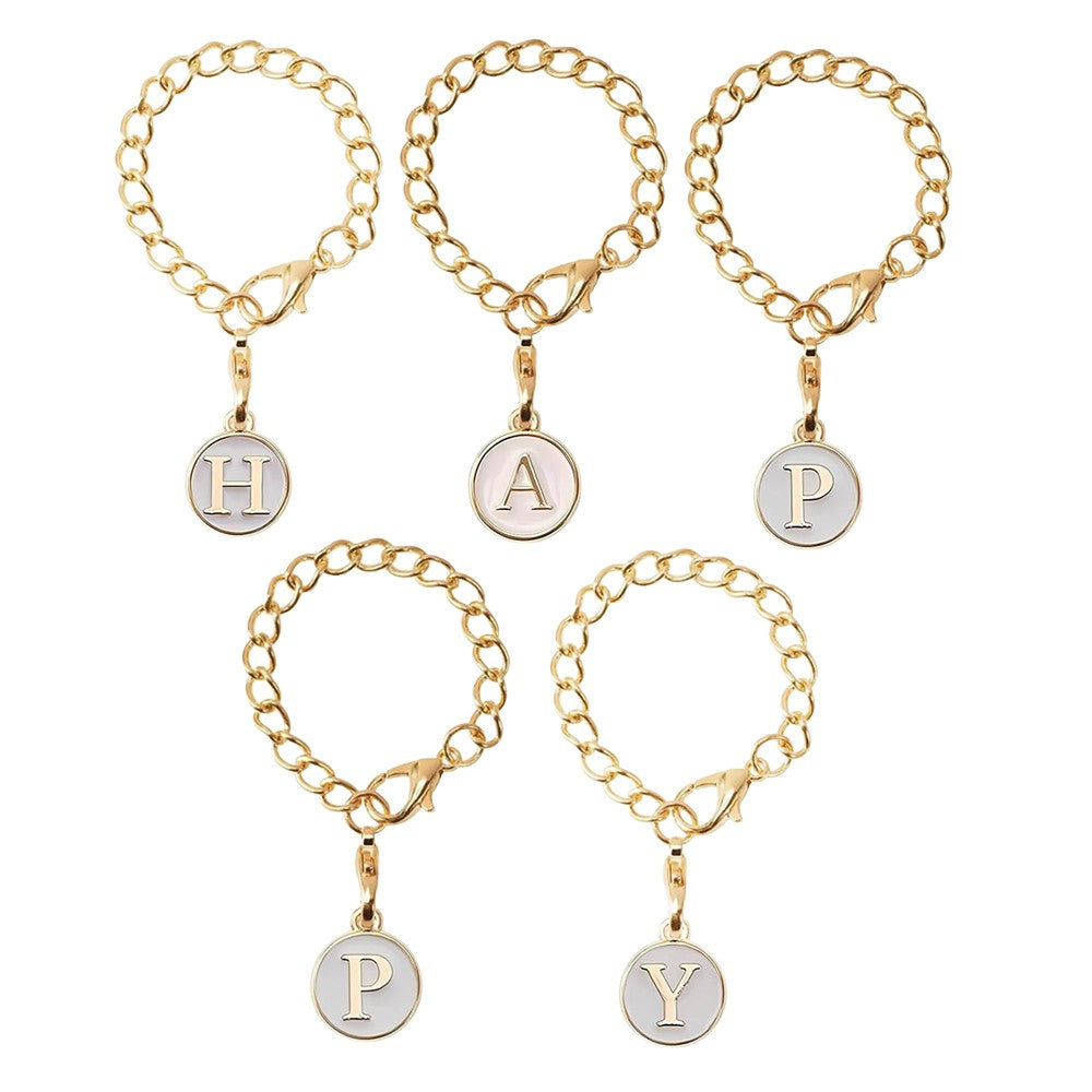 Set of 5 Letter Charm Accessories for Stanley Cup