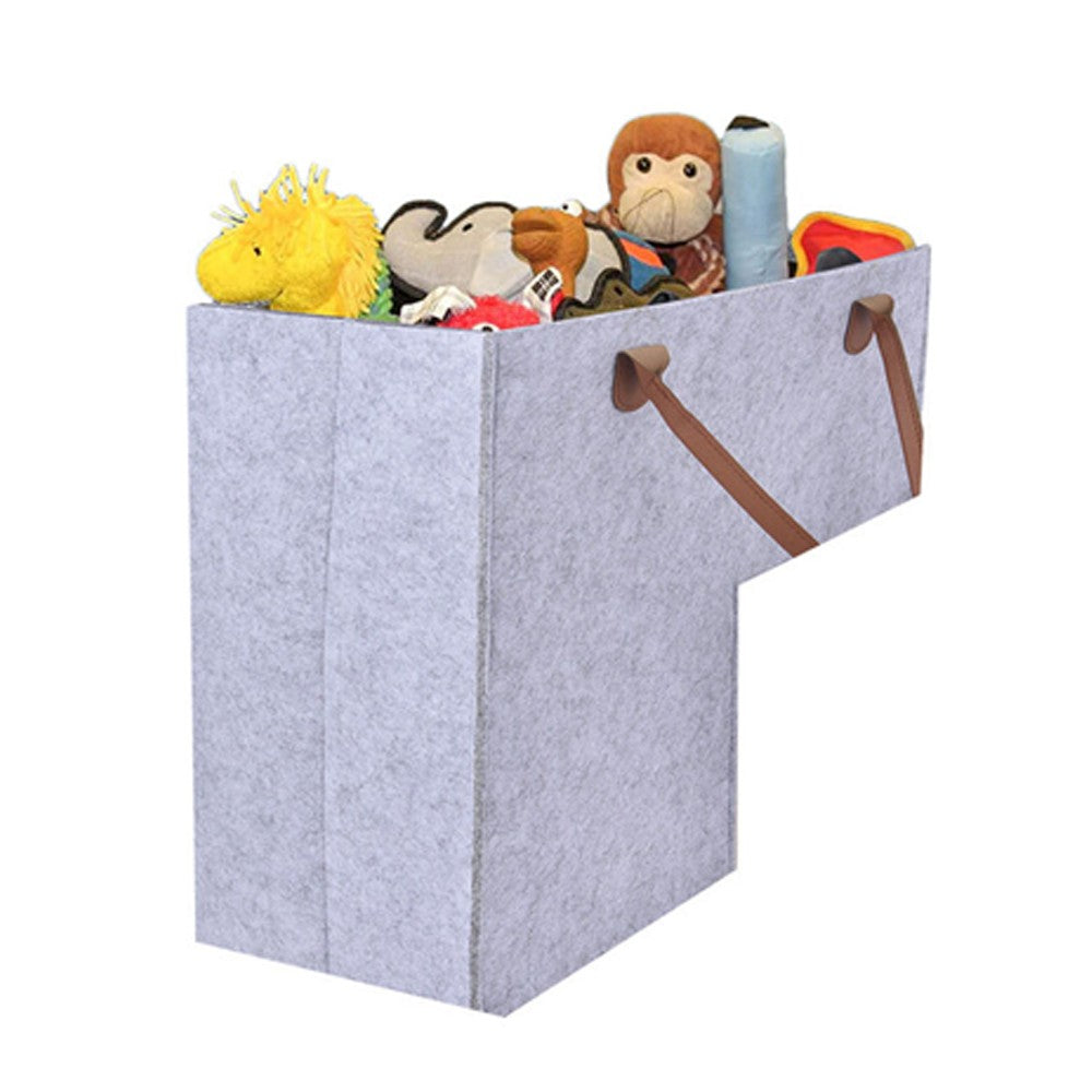 1Pc Stair Basket Foldable Stair Step Storage Bag Organizer with Handle - Grey