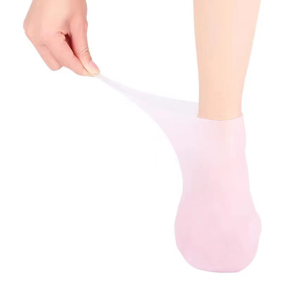2 Pairs Reusable Silicone Socks Foot Moisturizing Socks Silicone Gel Socks