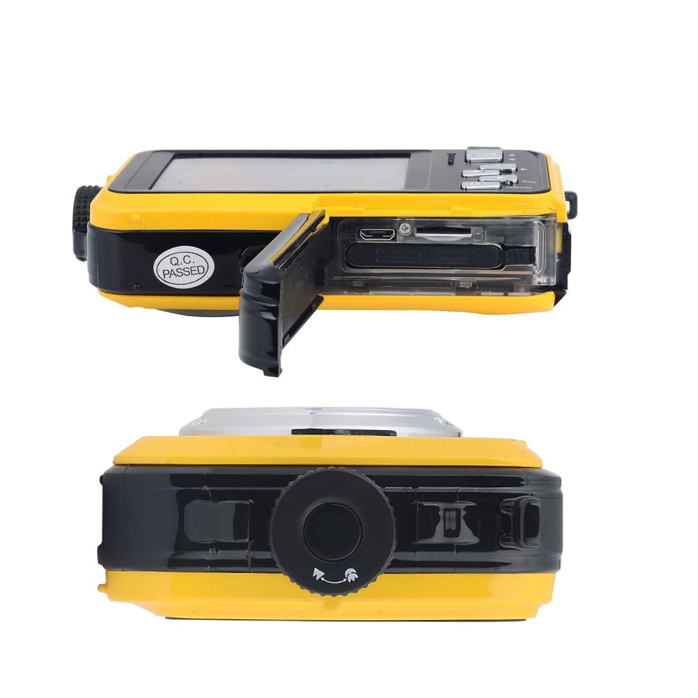 2400W Pixel Waterproof Digital Camera Underwater Snorkeling Camera - Yellow
