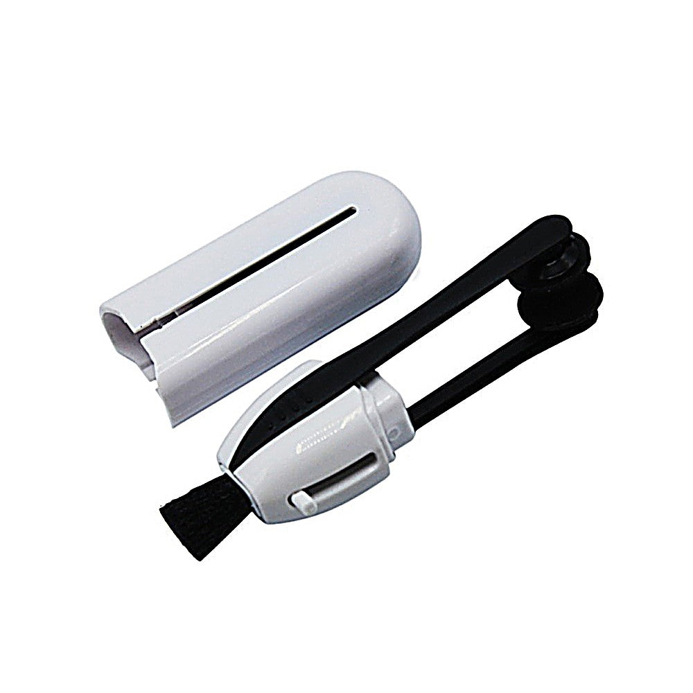 Portable Eye Glasses Cleaner Dual-Head Eyeglasses Lens Cleaning Brush - White
