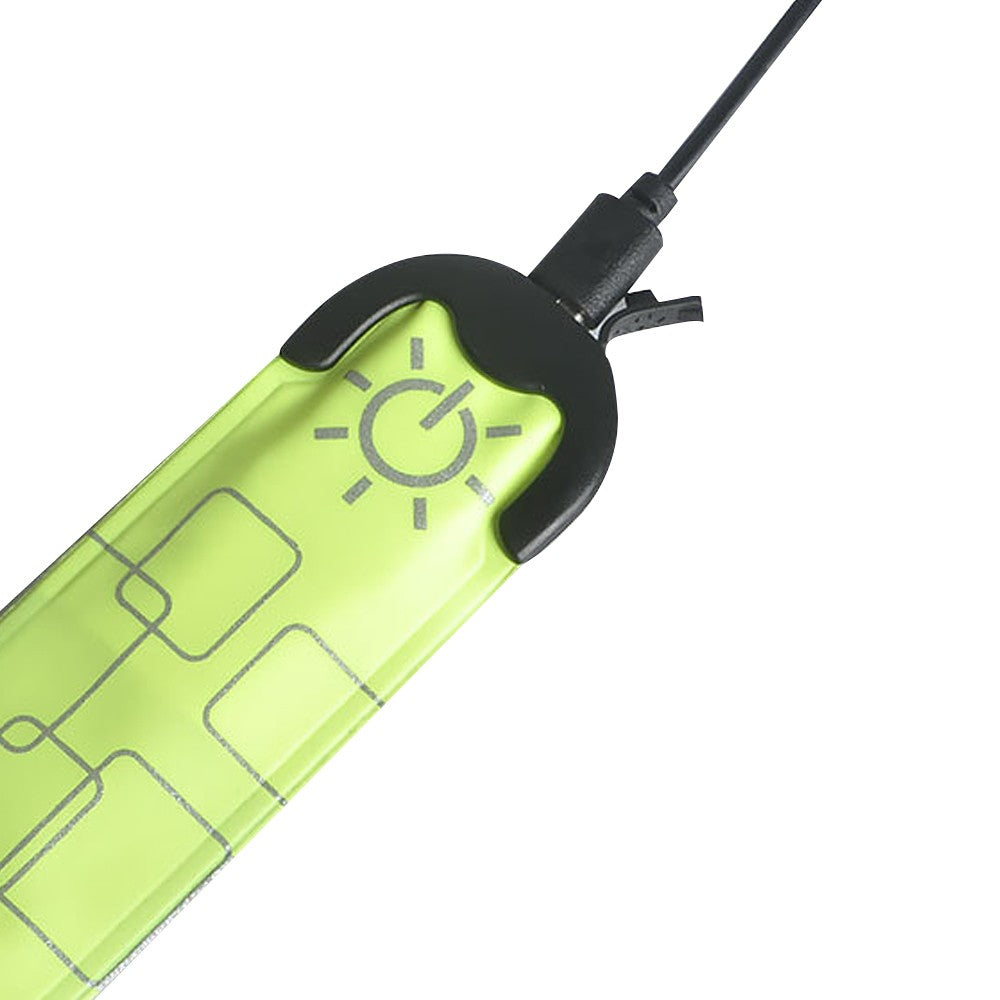 2Pcs LED Light-up Armband Rechargeable Night Running Safety Light Bands - Green