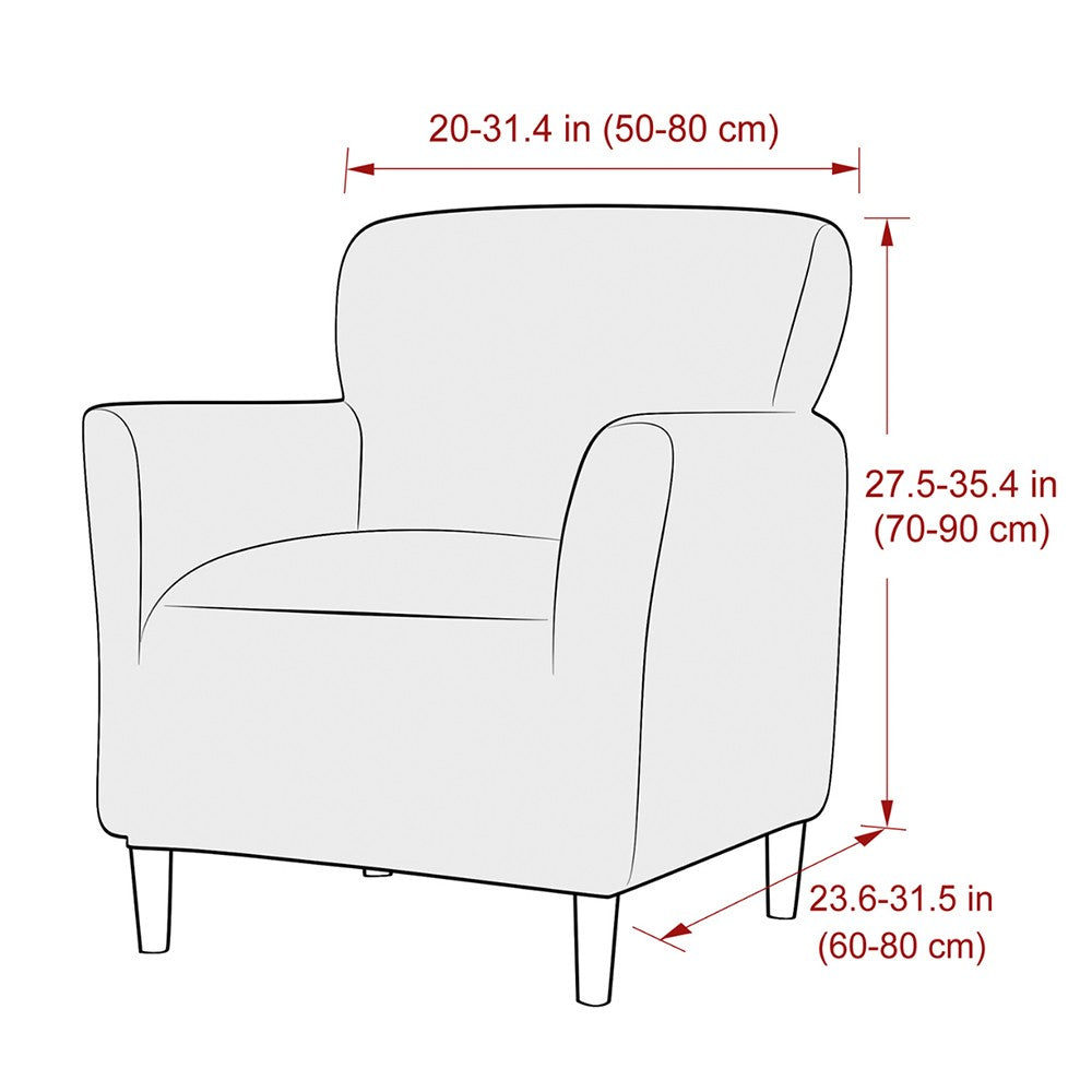 Stretch Armchair Cover Printed Single Sofa Chair Slipcovers Protector - Style 2