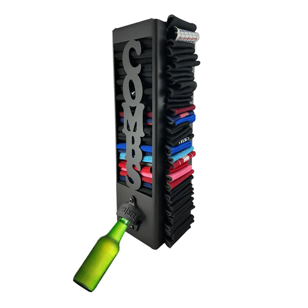 2-in-1 Wall Mounted Can Cooler Holder with Bottle Opener - Style 2