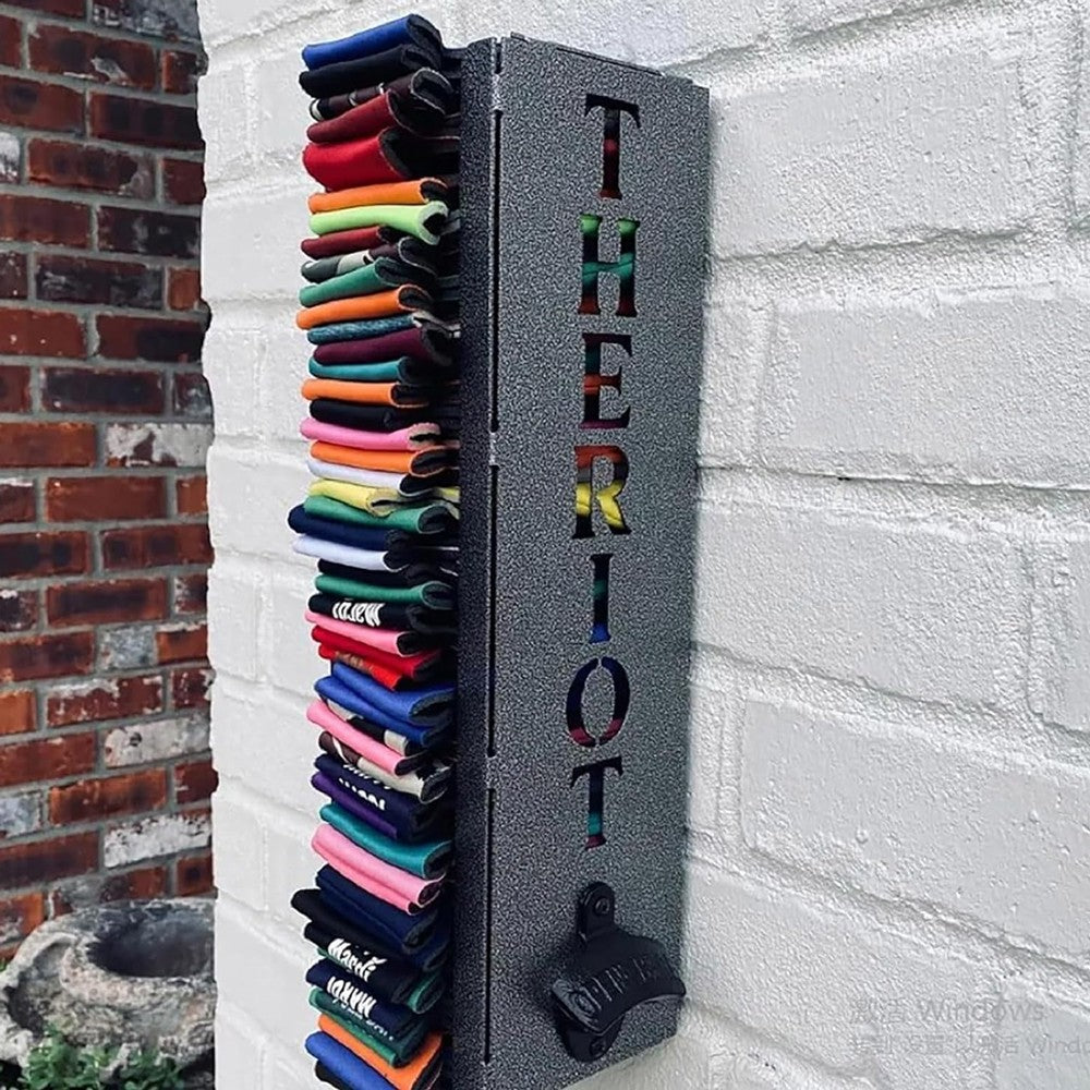 2-in-1 Wall Mounted Can Cooler Holder with Bottle Opener - Style 3