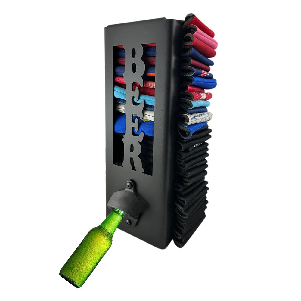 2-in-1 Wall Mounted Can Cooler Holder with Bottle Opener - Style 4