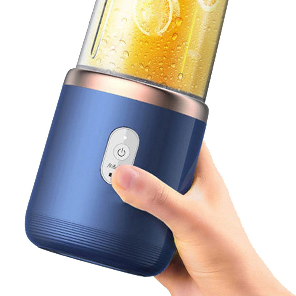 Portable Electric Juice Maker Blender Smoothie Juicer with Juice Cup - Blue