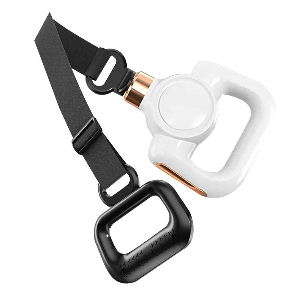 Handheld Muscle Massage Gun Body Massager with 4 Massage Heads and Belt - White