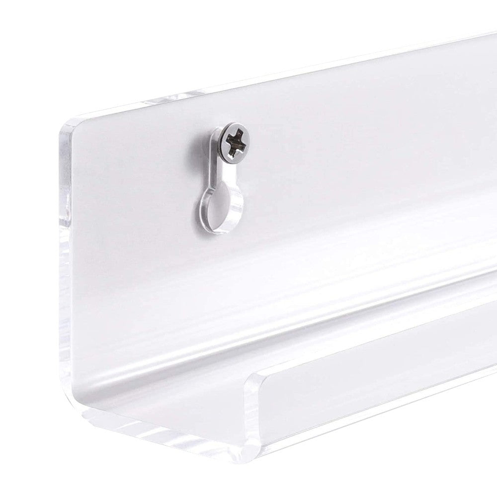 6Pcs 12 Inch Wall Mounted Vinyl Record Shelf Clear Acrylic Album Display Rack