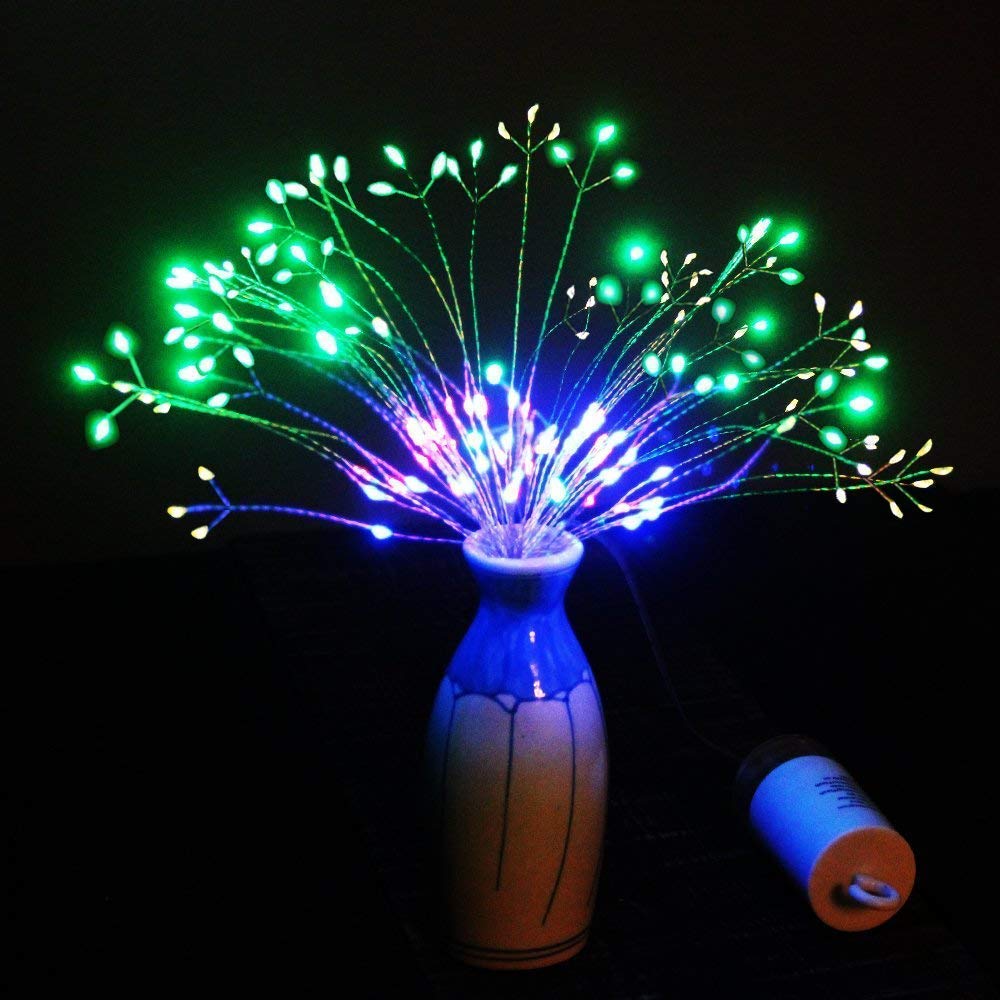 198 Bright Remote Control Explosion Star LED Fireworks Light Multicolor
