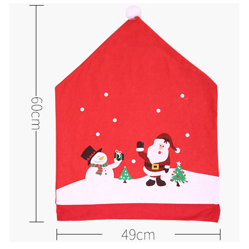 4 X Christmas Red Hat Chair Covers