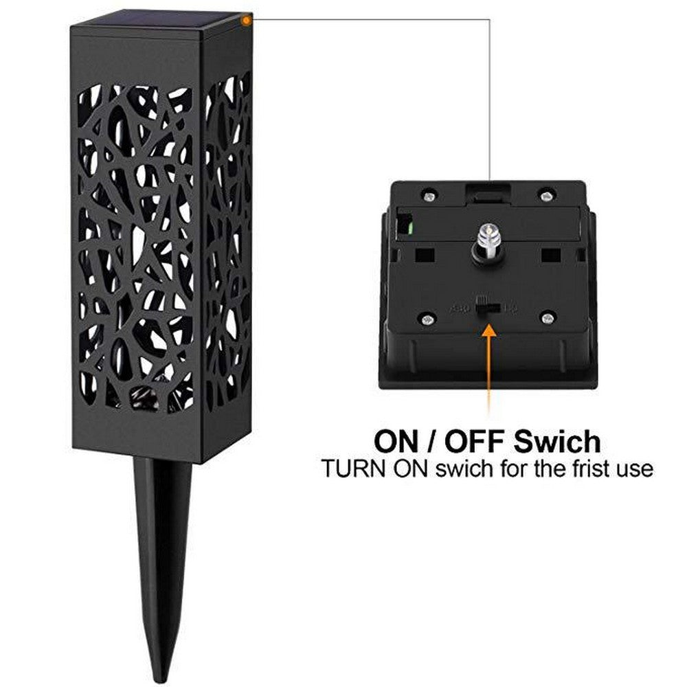 8 Pcs Solar Powered LED Garden Lights Warm White