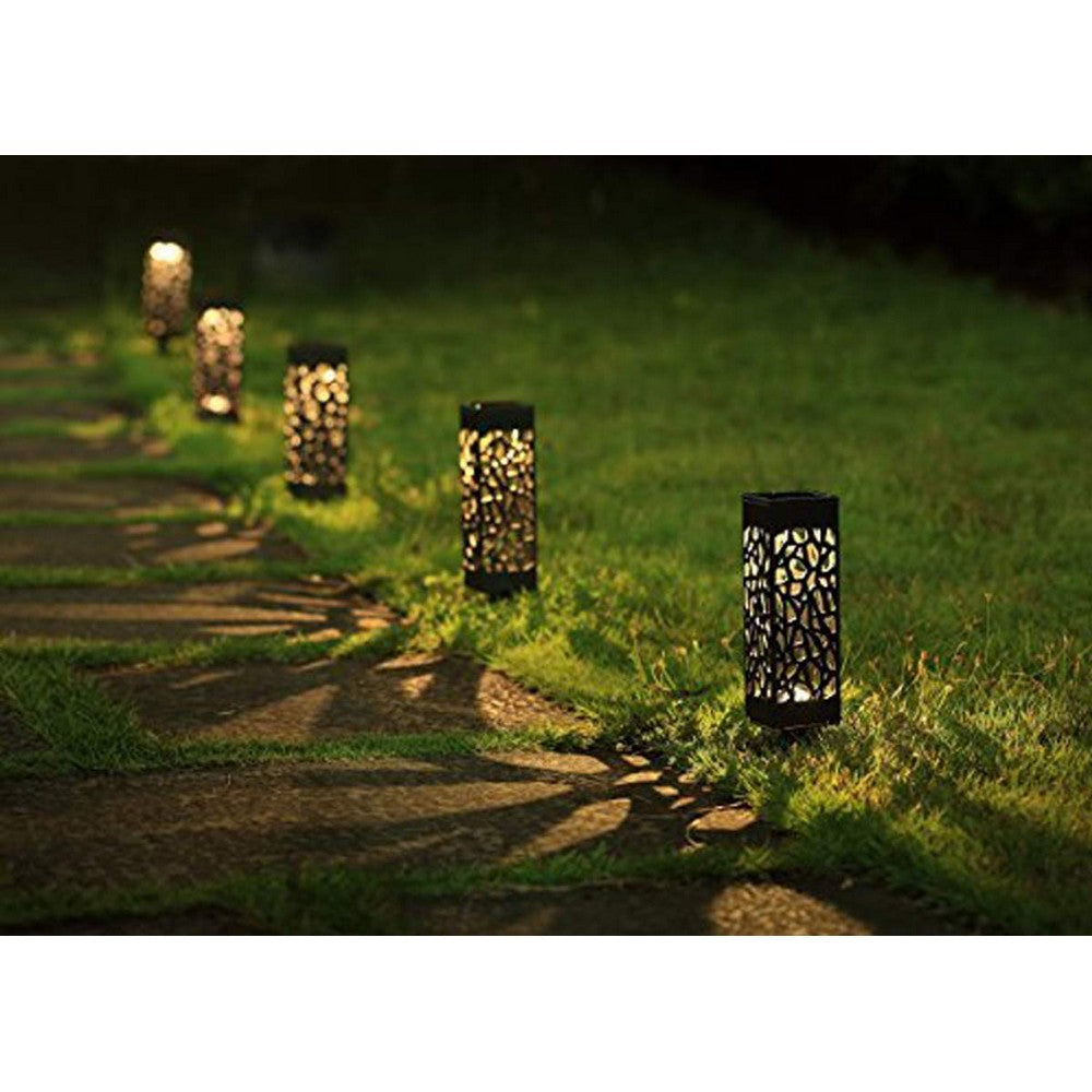 8 Pcs Solar Powered LED Garden Lights Warm White