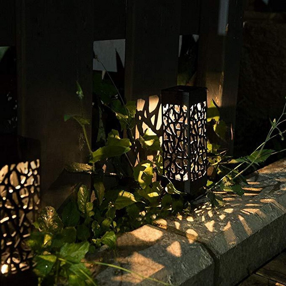 8 Pcs Solar Powered LED Garden Lights Warm White