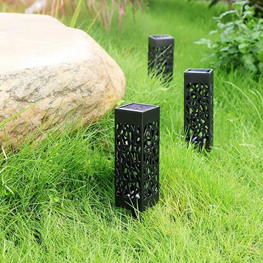 8 Pcs Solar Powered LED Garden Lights Warm White