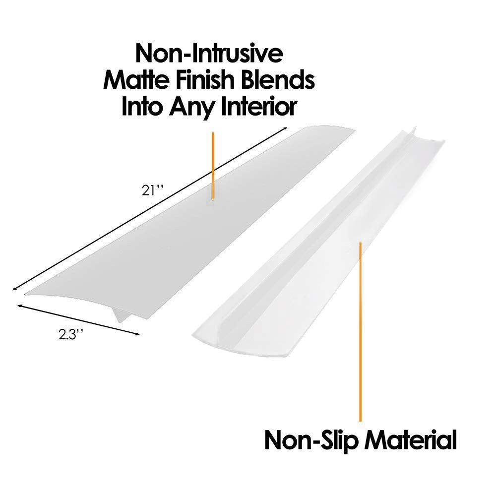 2 Pack Silicone Kitchen Stove Counter Gap Cover White