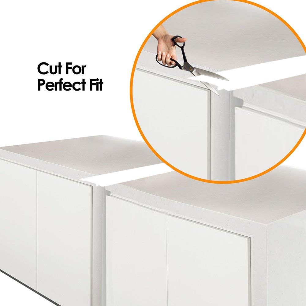 4 Pack Silicone Kitchen Stove Counter Gap Cover White