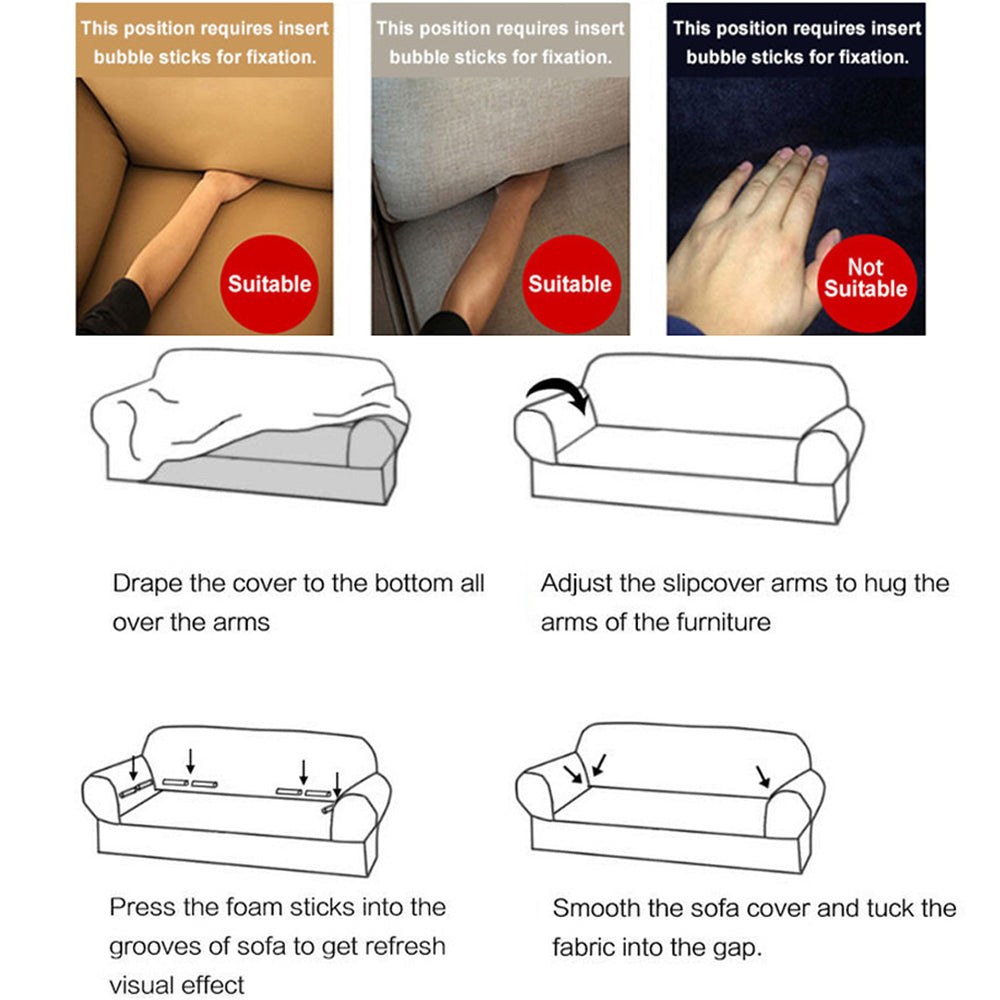 Printed Sofa Cover Elastic Sofa Cover Soft Sofa Cover Stretch Slipcover Sofa Protector Cover Style 3 for 4 Seater Sofa