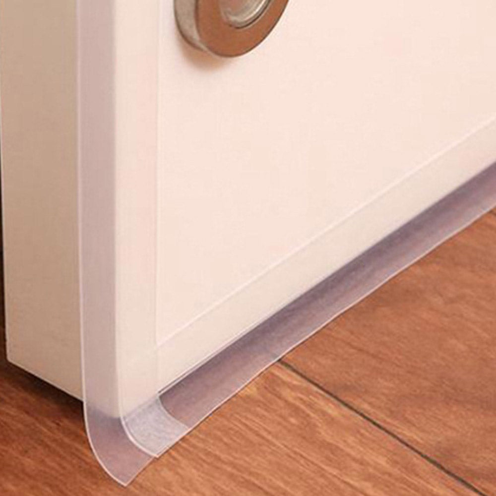 4 Rollers 25mmx1m Home Decor Draft Strips Door Draft Stopper Under Door Seal for Soundproof - Transparent