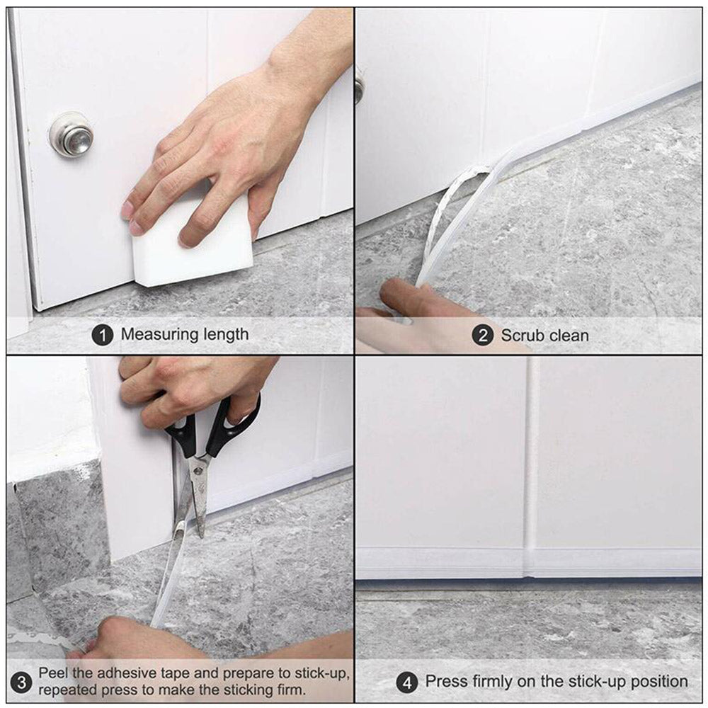 2 Rollers 25mmx1m Home Decor Draft Strips Door Draft Stopper Under Door Seal for Soundproof -Transsparent