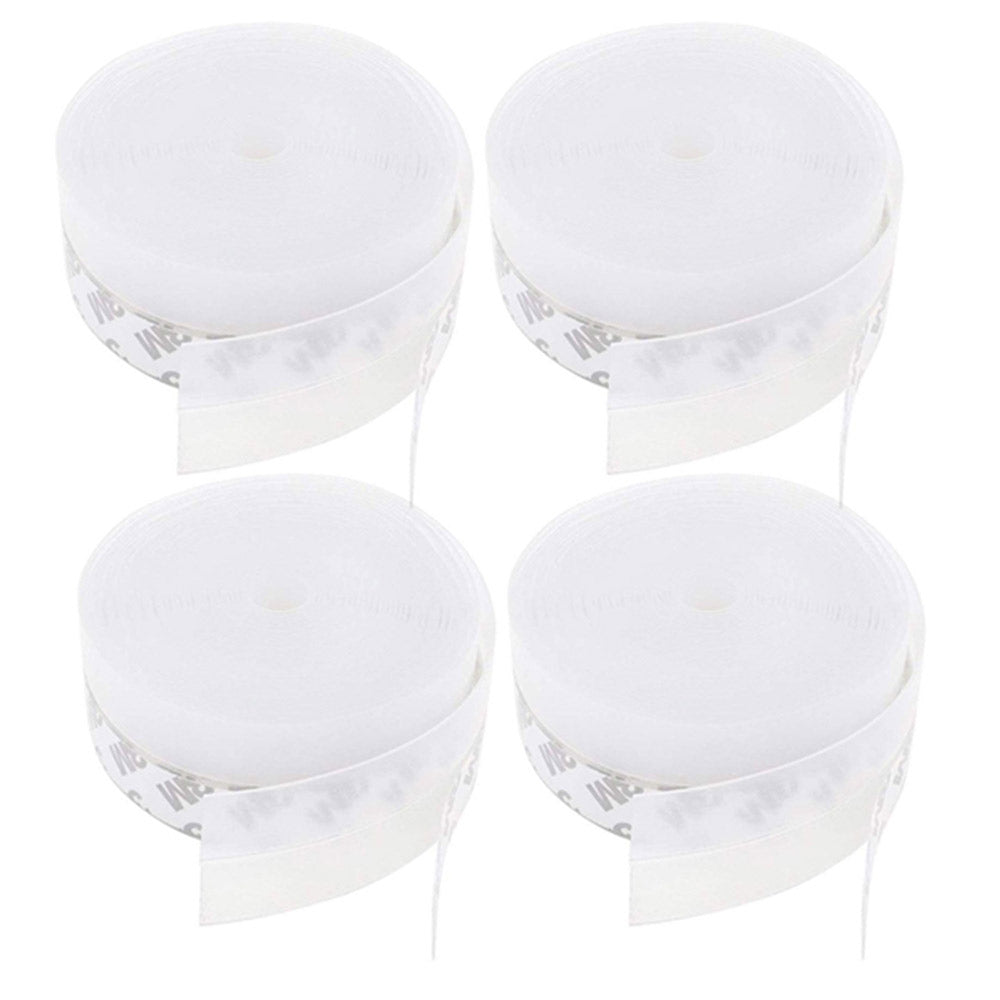 4 Rollers 25mmx1m Home Decor Draft Strips Door Draft Stopper Under Door Seal for Soundproof - Transparent