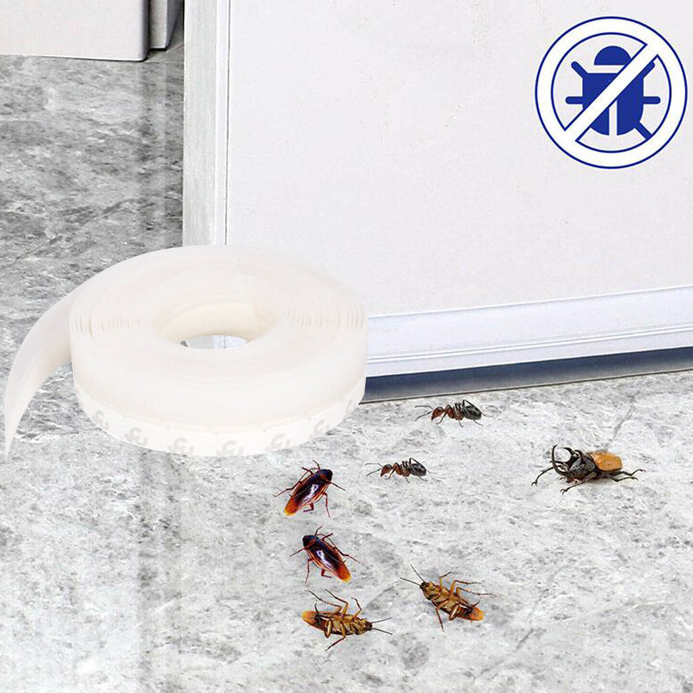 4 Rollers 25mmx1m Home Decor Draft Strips Door Draft Stopper Under Door Seal for Soundproof - Transparent