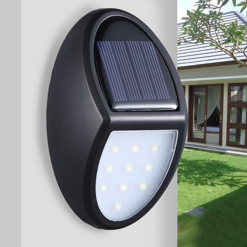 2 Pack 10 LED Waterproof Solar Power Wall Lights