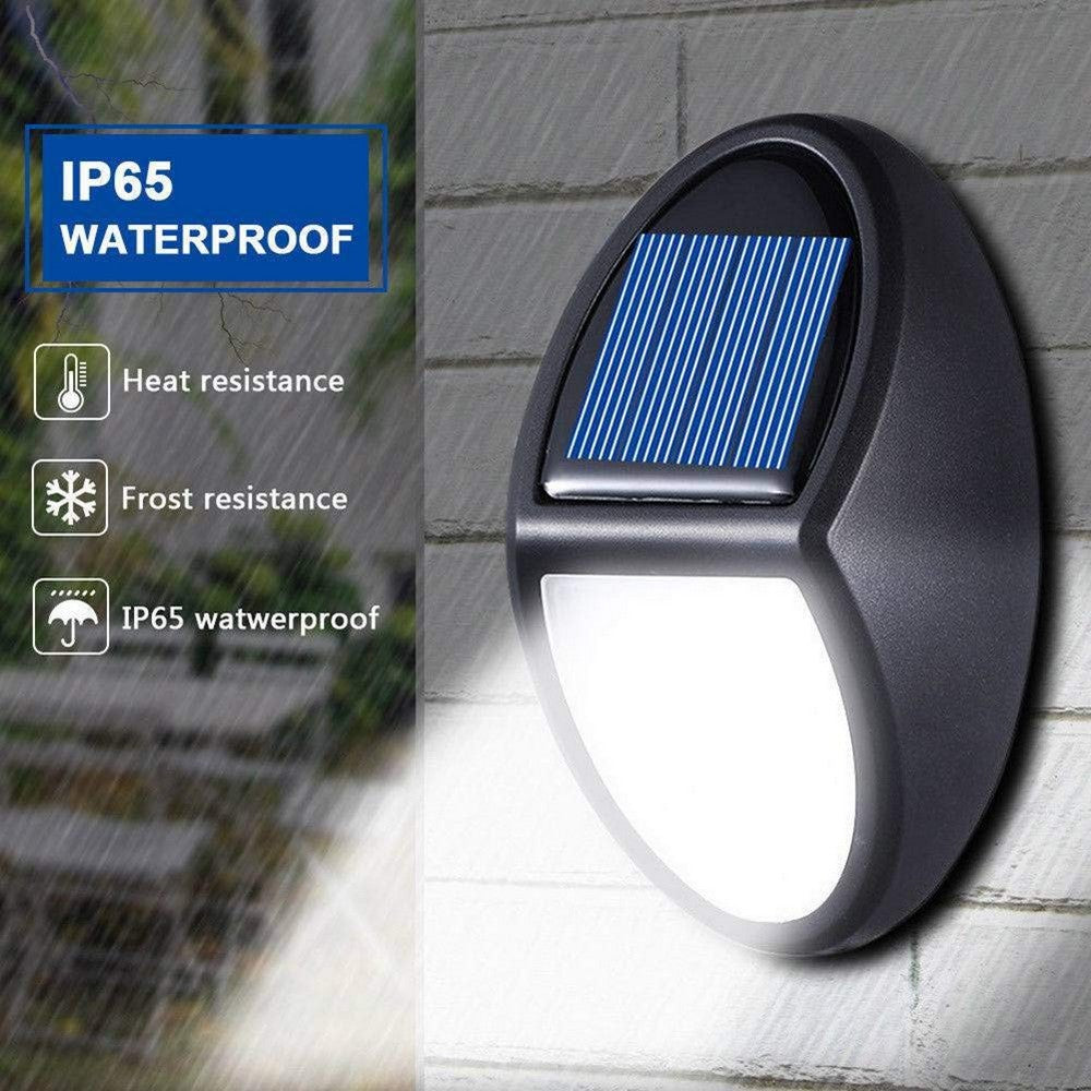 2 Pack 10 LED Waterproof Solar Power Wall Lights