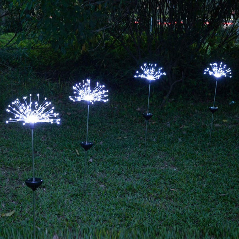 4 X DIY Solar Powered LED Garden Decorative Lights White