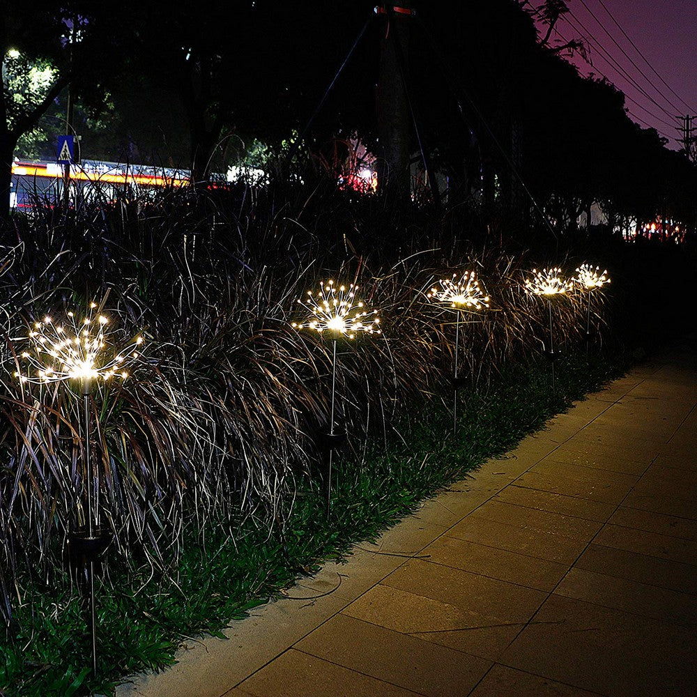 2 X DIY Solar Powered LED Garden Decorative Lights Warm White