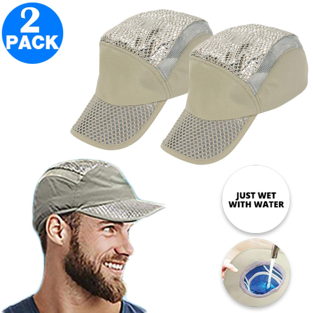 2 X Unisex Outdoor UV Protection Cooling Caps