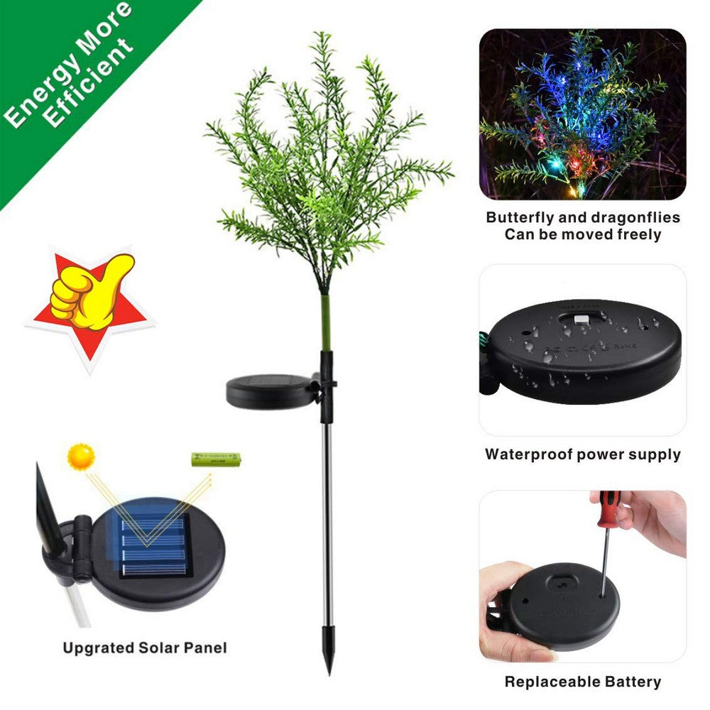 4 X Christmas Decorative Trees Solar Powered Lights for Garden