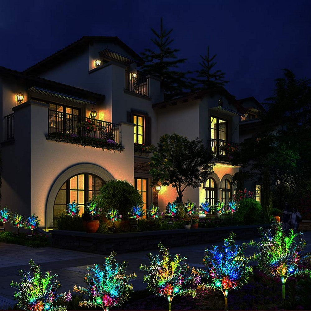 4 X Christmas Decorative Trees Solar Powered Lights for Garden