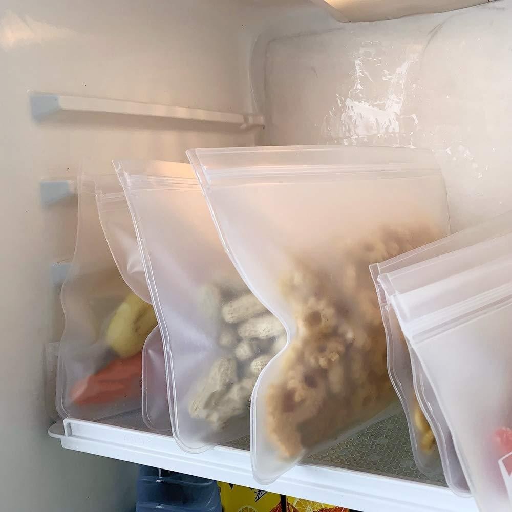10 X Transparent Reusable Storage Bags Set