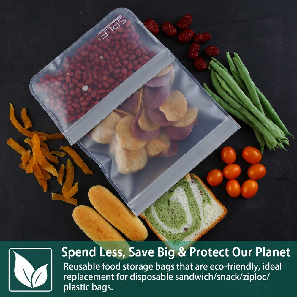 10 X Transparent Reusable Storage Bags Set
