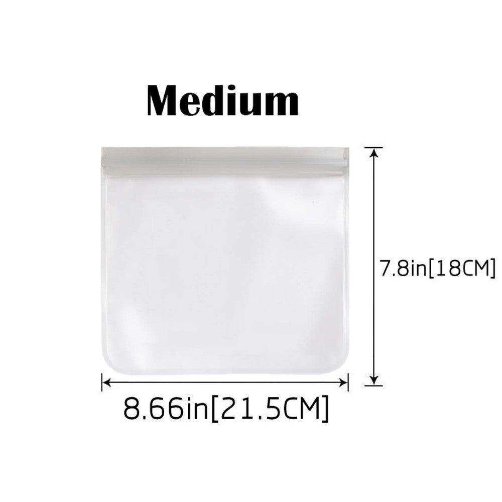 10 X Transparent Reusable Storage Bags Set