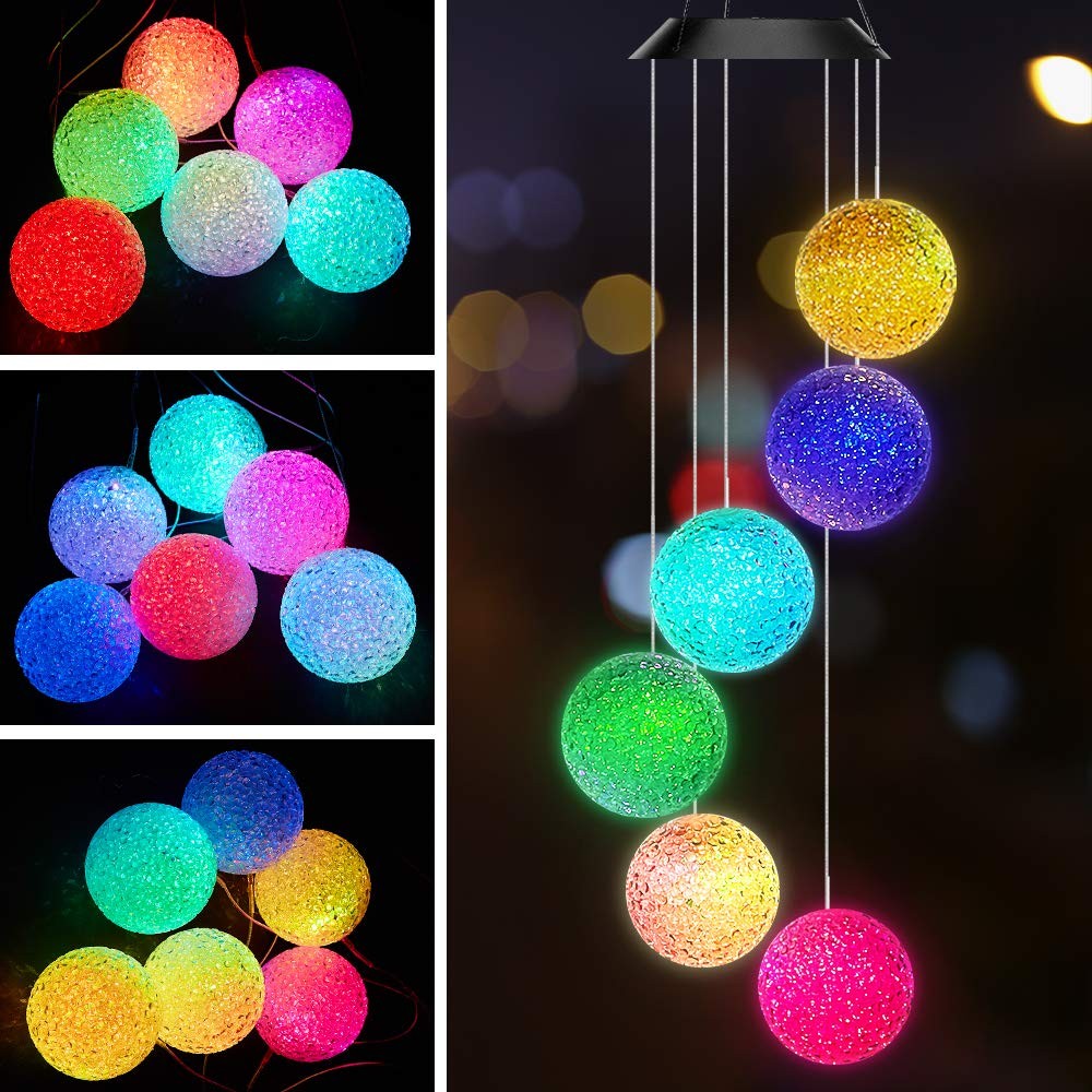 Solar Power Color Changing Wind Chimes Style 5