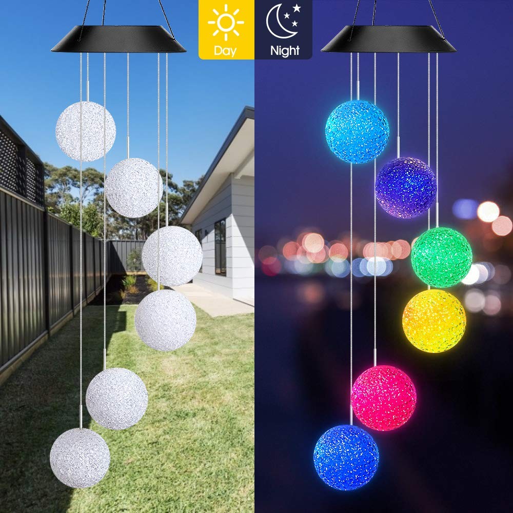 Solar Power Color Changing Wind Chimes Style 5