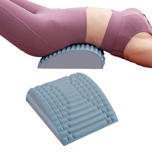 Neck and Back Stretcher Lumbar Massager Back Neck Cracker for Lower Back Pain Relief Blue