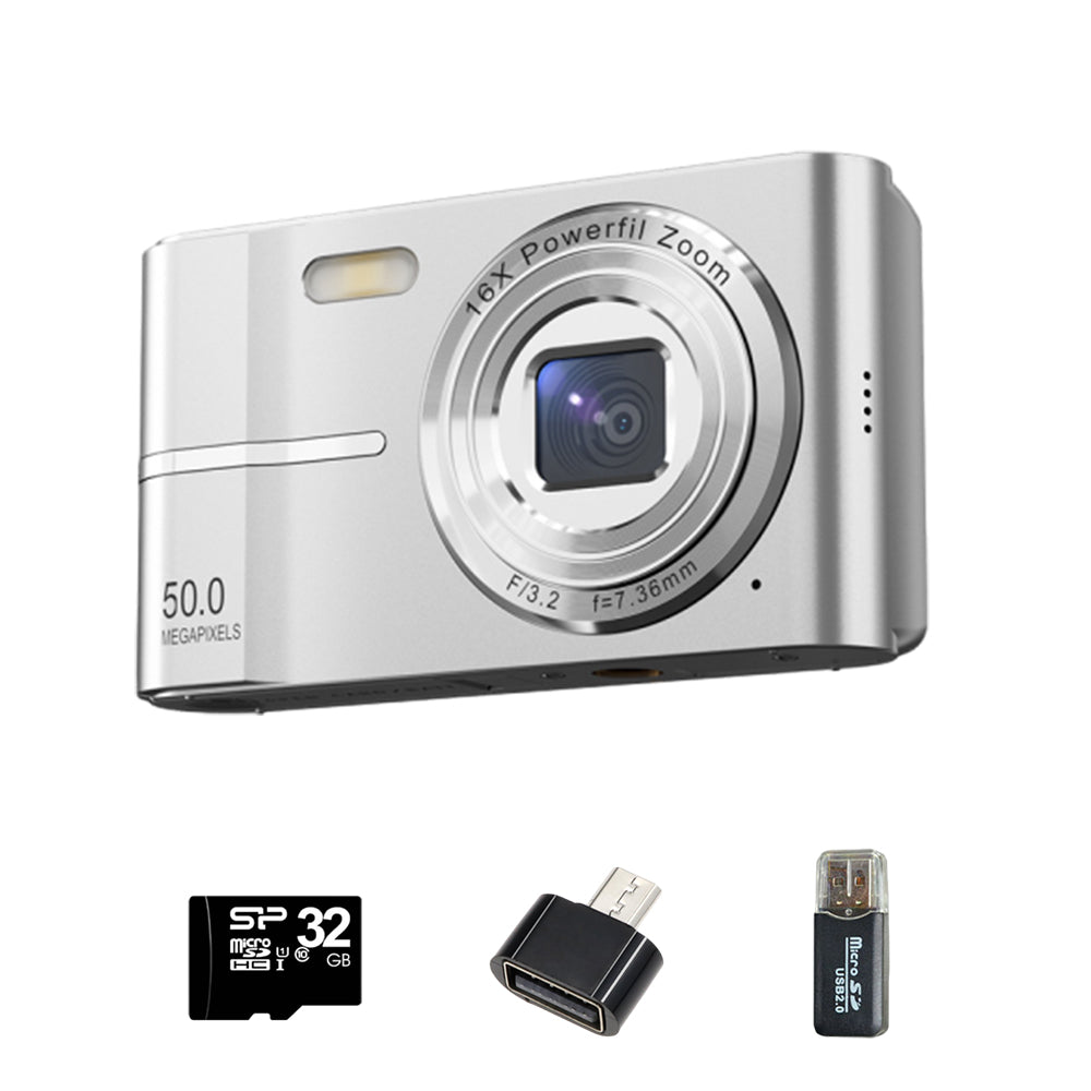 4K Screen Video Compact Camera with 32GB Memory Card