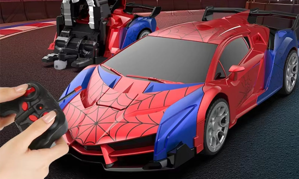 Remote Control Spider Transform Car for Kids with One-Button Transformation