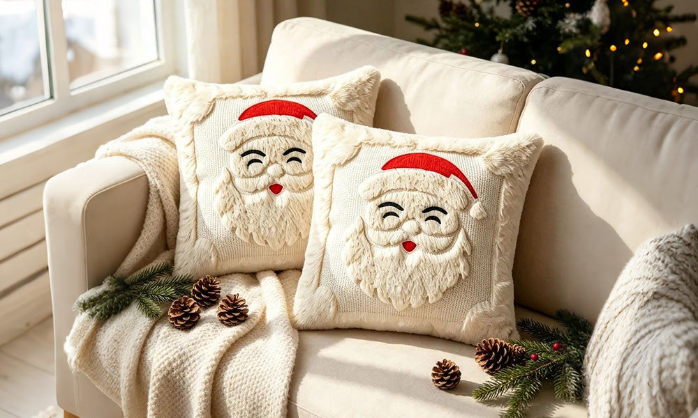 2 PCS Christmas Sofa Bedroom Cushion Pillow Covers