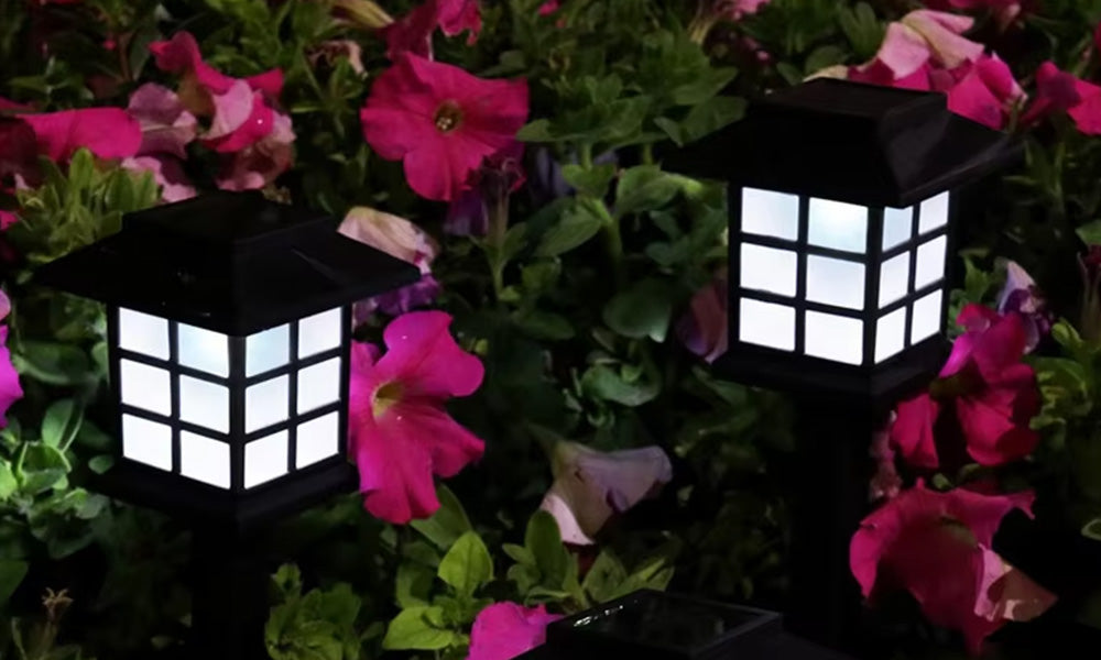 Solar Outdoor Garden Lights Sunflower and House Decorative Light