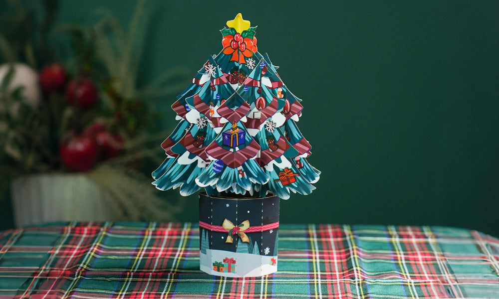 Creative 3D Christmas Greeting Card Tabletop Display